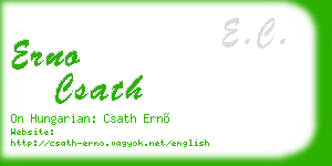 erno csath business card