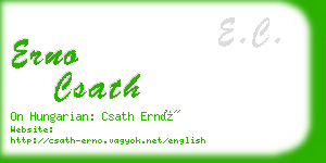 erno csath business card